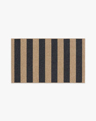 Nolan Bold Stripe Natural & Black Performance Weave Rug