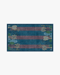 Palmistry Pinstripe Blue Rug by Jungalow