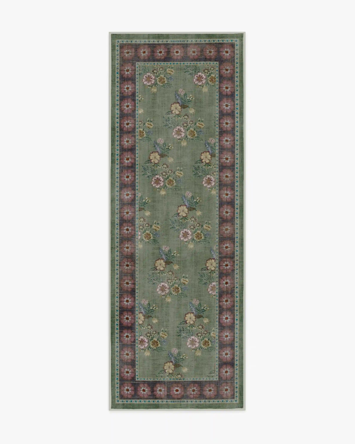Pennywood Green & Pink Rug