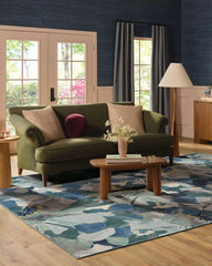 Peony Promenade Slate Blue Rug by Liberty