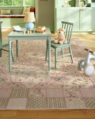 Playful Patchwork Pink Rug