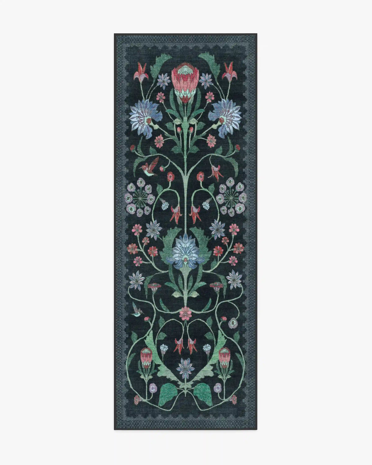 Protea Charcoal Rug by Iris Apfel