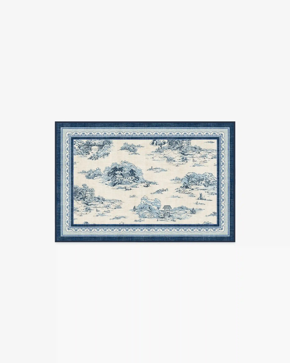 Provence Toile Delft Blue Rug