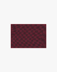 Ricardo Checkerboard Burgundy Rug by Humberto Leon