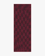 Ricardo Checkerboard Burgundy Rug by Humberto Leon