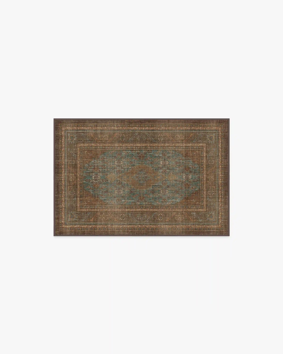 Rowan Teal Blue & Copper Rug