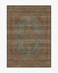 Rowan Teal Blue & Copper Rug