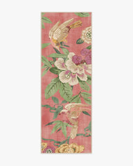 Bamboo & Bird Blossom Pink Rug by Sanderson