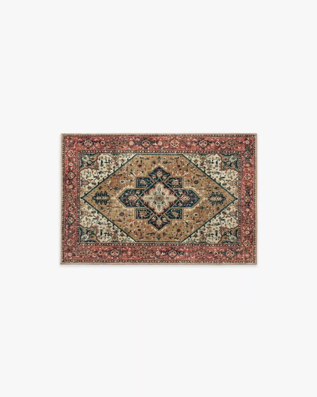 Santiago Camel & Scarlet Rug