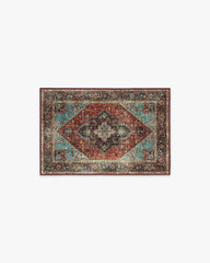 Santiago Crimson & Light Blue Rug