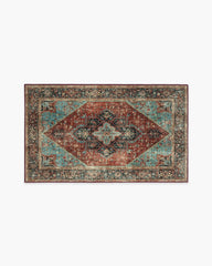 Santiago Crimson & Light Blue Rug