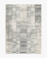 Shadow Stripe Black & Cream Rug