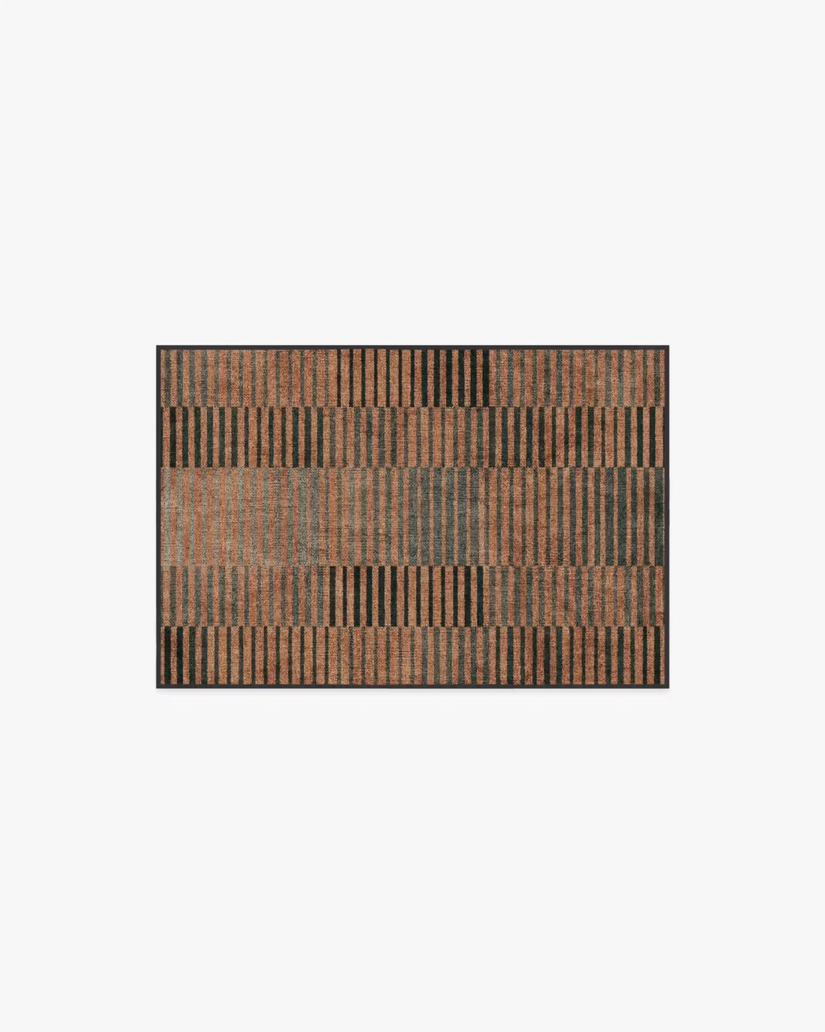 Shadow Stripe Rust Rug