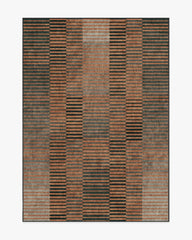 Shadow Stripe Rust Rug