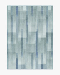 Solar Drift Silver Blue Rug