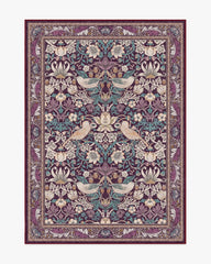 Strawberry Thief Burgundy Rug by Morris & Co.