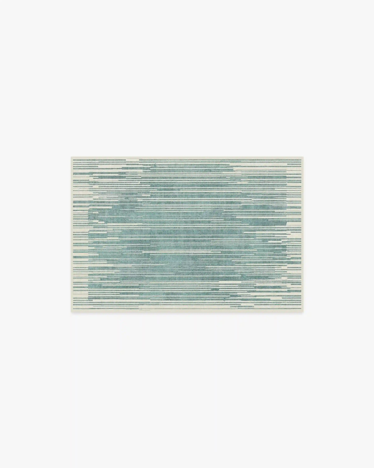 Striated Border Blue Rug