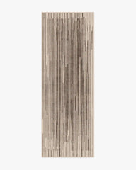Striated Border Brown Rug