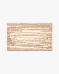 Striated Border Neutral Rug