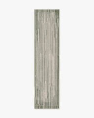 Striated Border Olive Green Rug