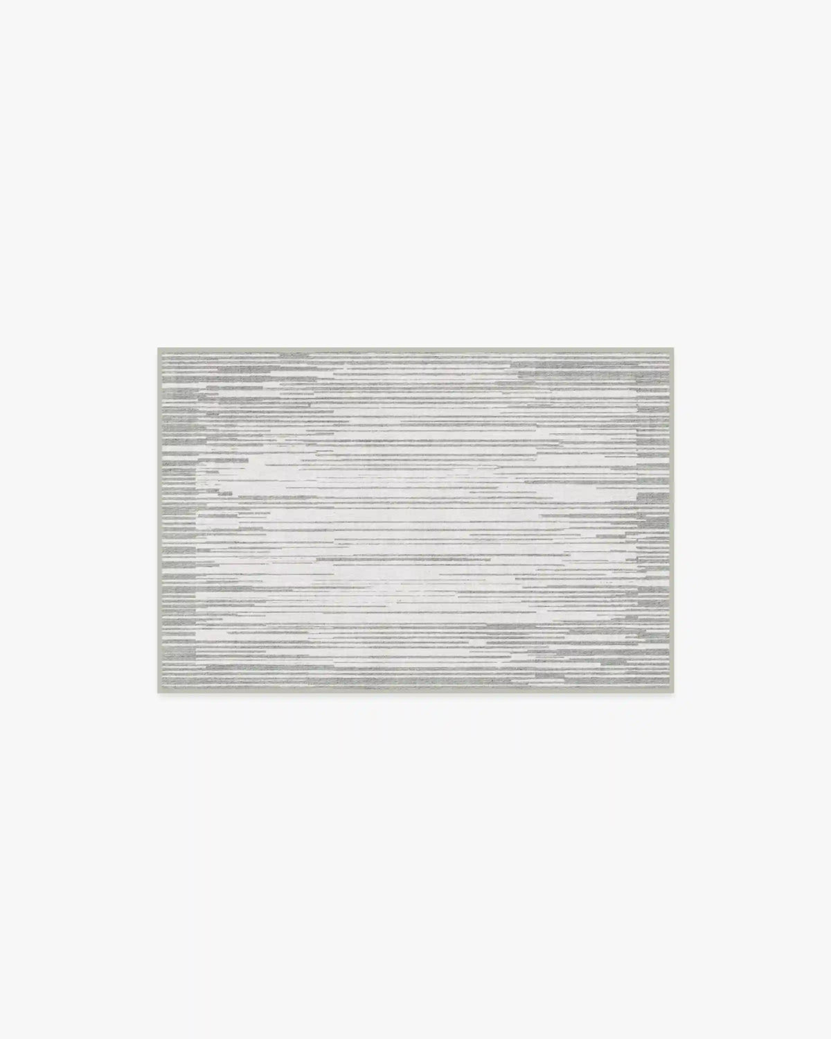 Striated Border Soft Grey Rug