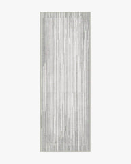Striated Border Soft Grey Rug