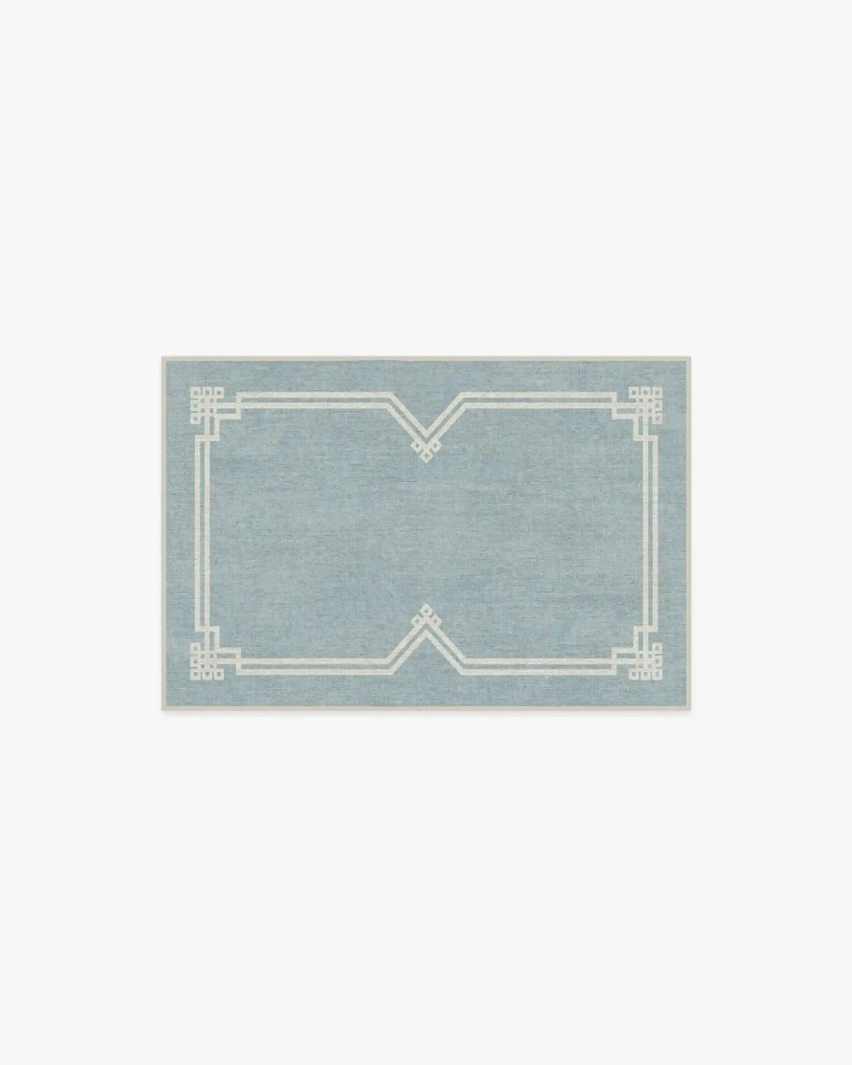 Chrysler Border Chambray Blue Rug by The Hiltons