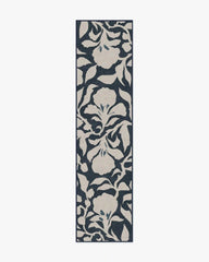 Flora Ink Blue & Ivory Rug by The Hiltons
