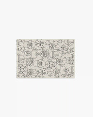 The Saga White & Black Rug