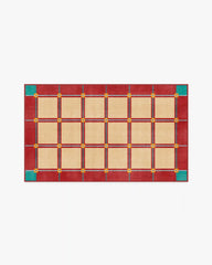 This House Is a Home Brick Red Rug by Dan Pelosi