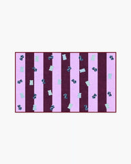 Todd Stripe Gummy Pink & Burgundy Rug by Humberto Leon