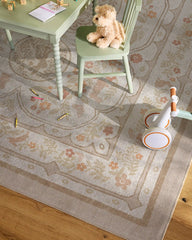 Twin Bunny Border Natural Rug