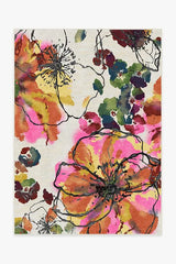 Watercolour Floral Multicolour Rug
