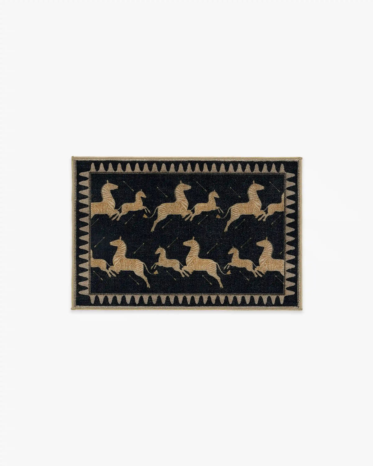 Zebras Black & Natural Rug by Scalamandré
