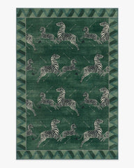 Zebras Green Rug by Scalamandré